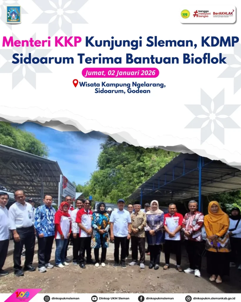 SLEMAN - Pemerintah Kabupaten Sleman menerima kunjungan kerja Menteri Kelautan dan Perikanan Re